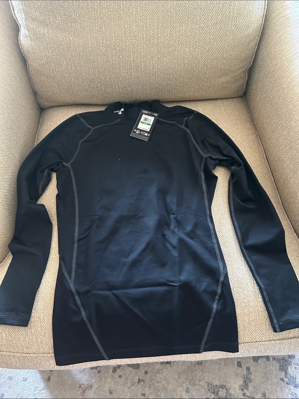 Under Armour Black Compression Mock Neck Long Sleeve